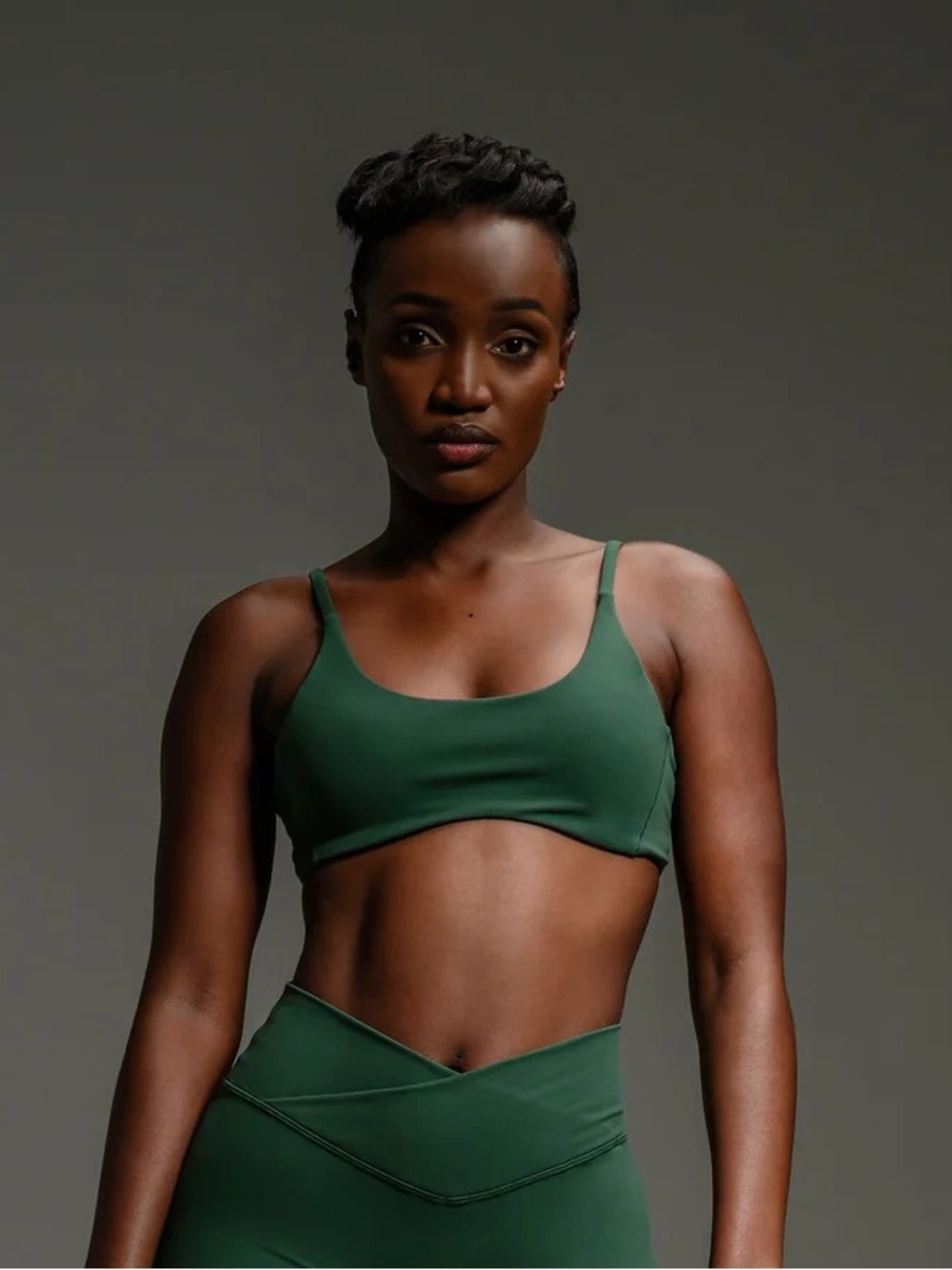 NWT Kamo Fitness Charm Sports Bra - Dark Green